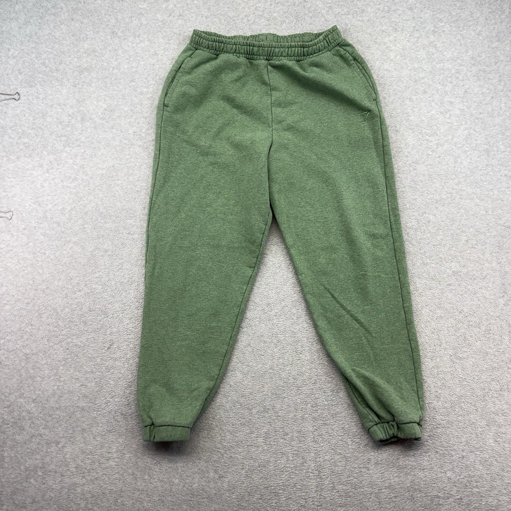 Gymshark Mens Joggers Sage Green Medium Elastic Waist Drawstring Sweatpants